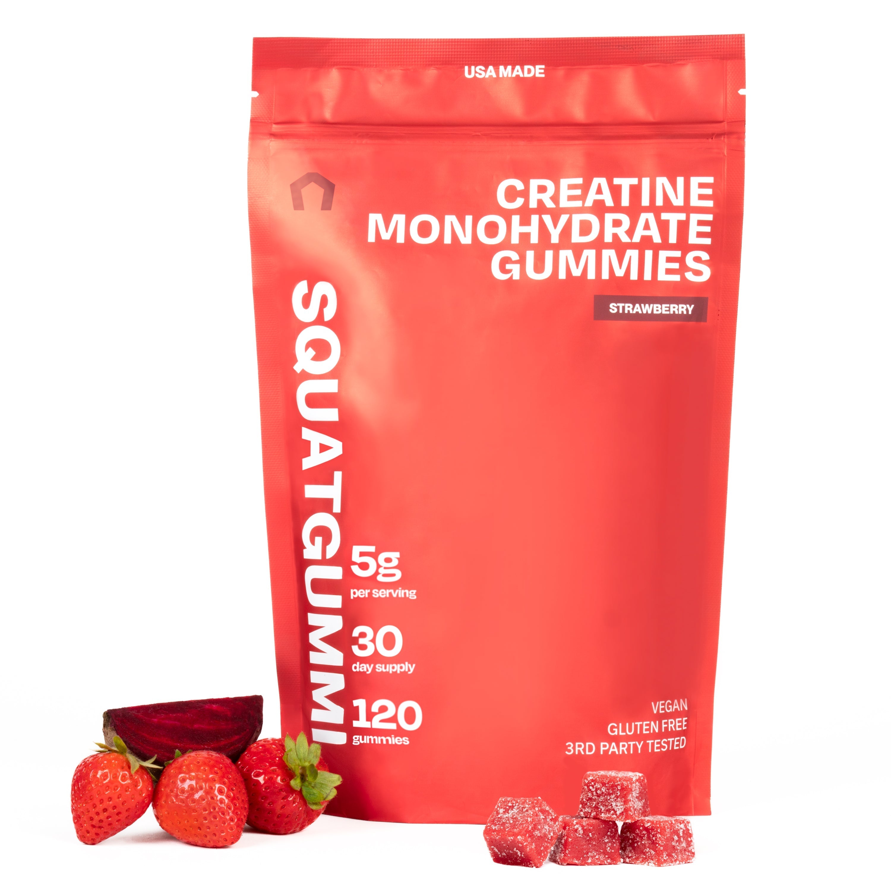 SquatGummi Strawberry Creatine Gummies SquatGummi