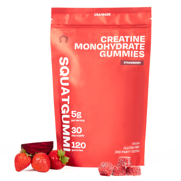 SquatGummi Strawberry Creatine Gummies SquatGummi