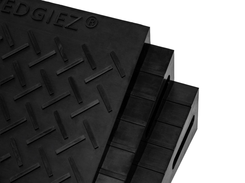 Anti-slip textured rubber surface on the SquatWedgie PRO for stable heavy lifting