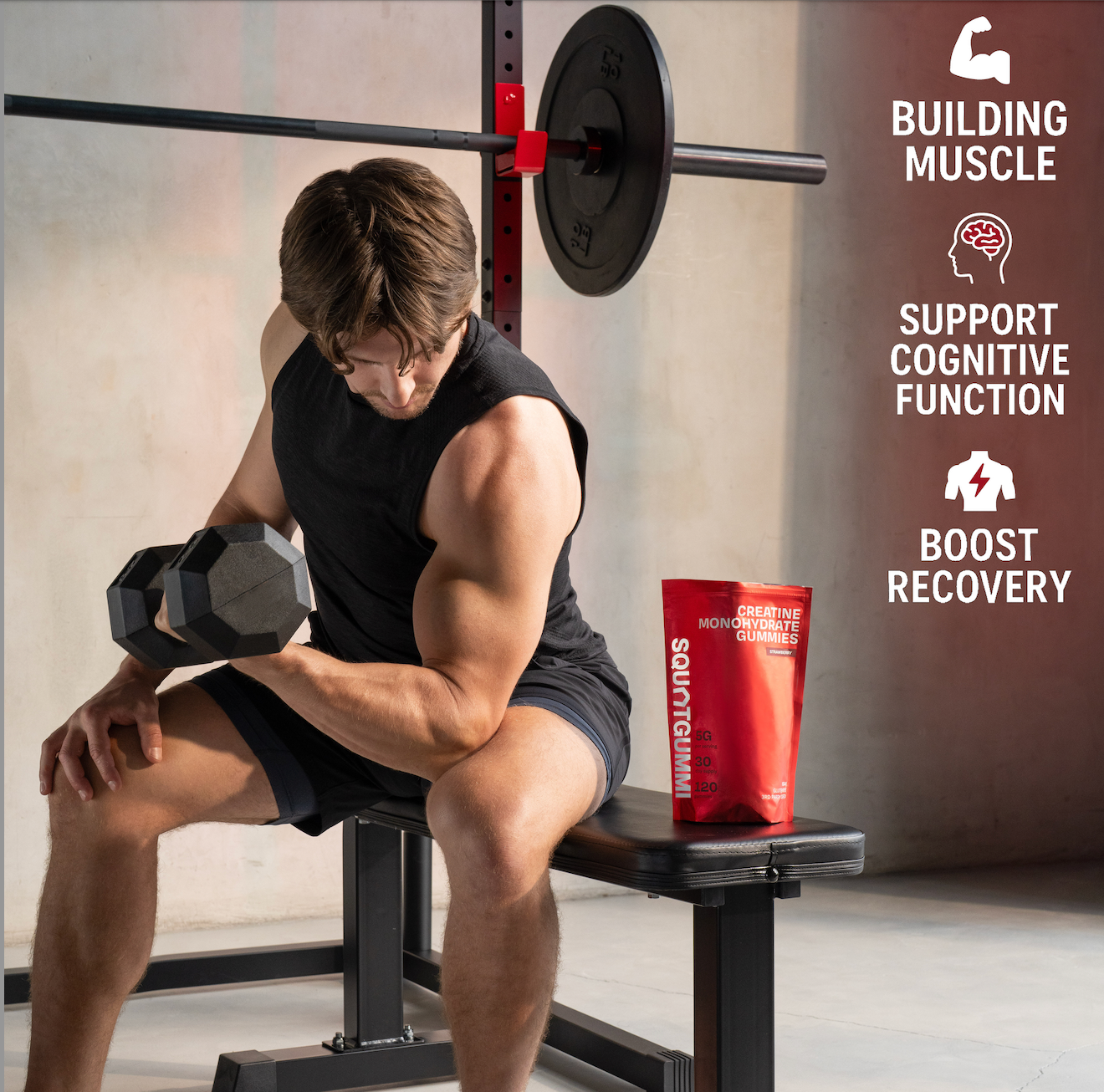 SquatGummi Creatine Gummies Squat Wedges